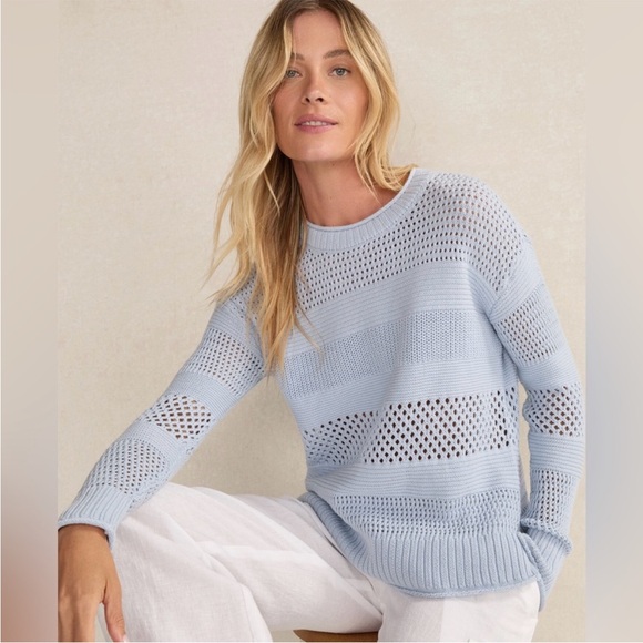 Haven Well Within Organic Cotton Pointelle Knit Sweater...